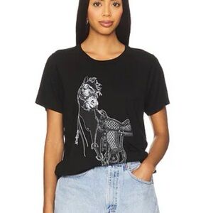 Black Horse Graphic Boyfriend  Tee